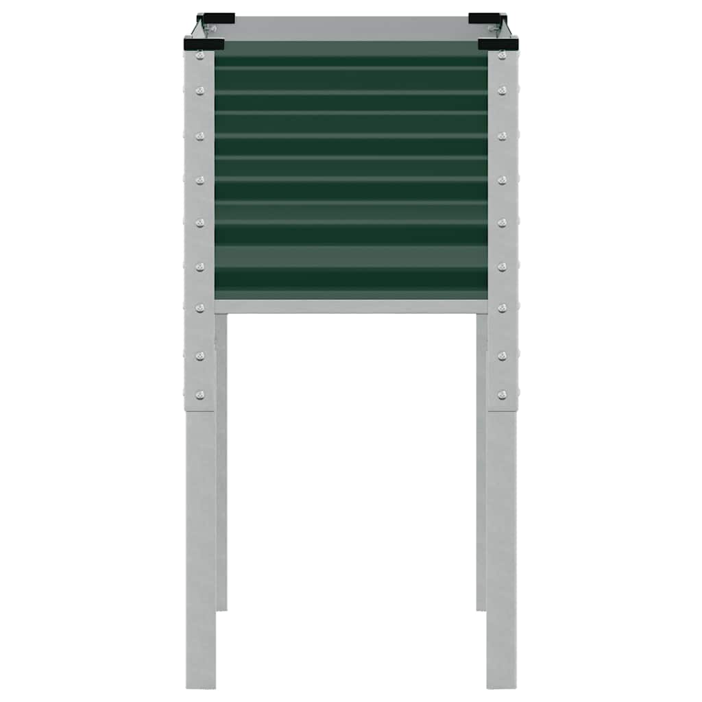 vidaXL Garden Planter Green 45x45x88 cm Steel