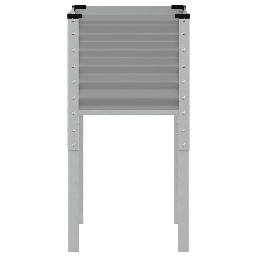 vidaXL Garden Planter Grey 45x45x88 cm Steel