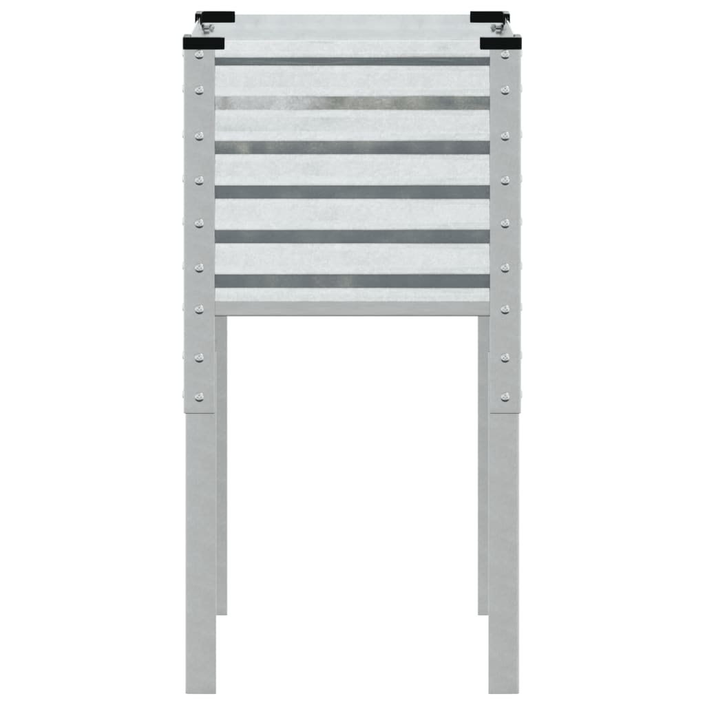 vidaXL Garden Planter 45x45x88 cm Galvanised Steel