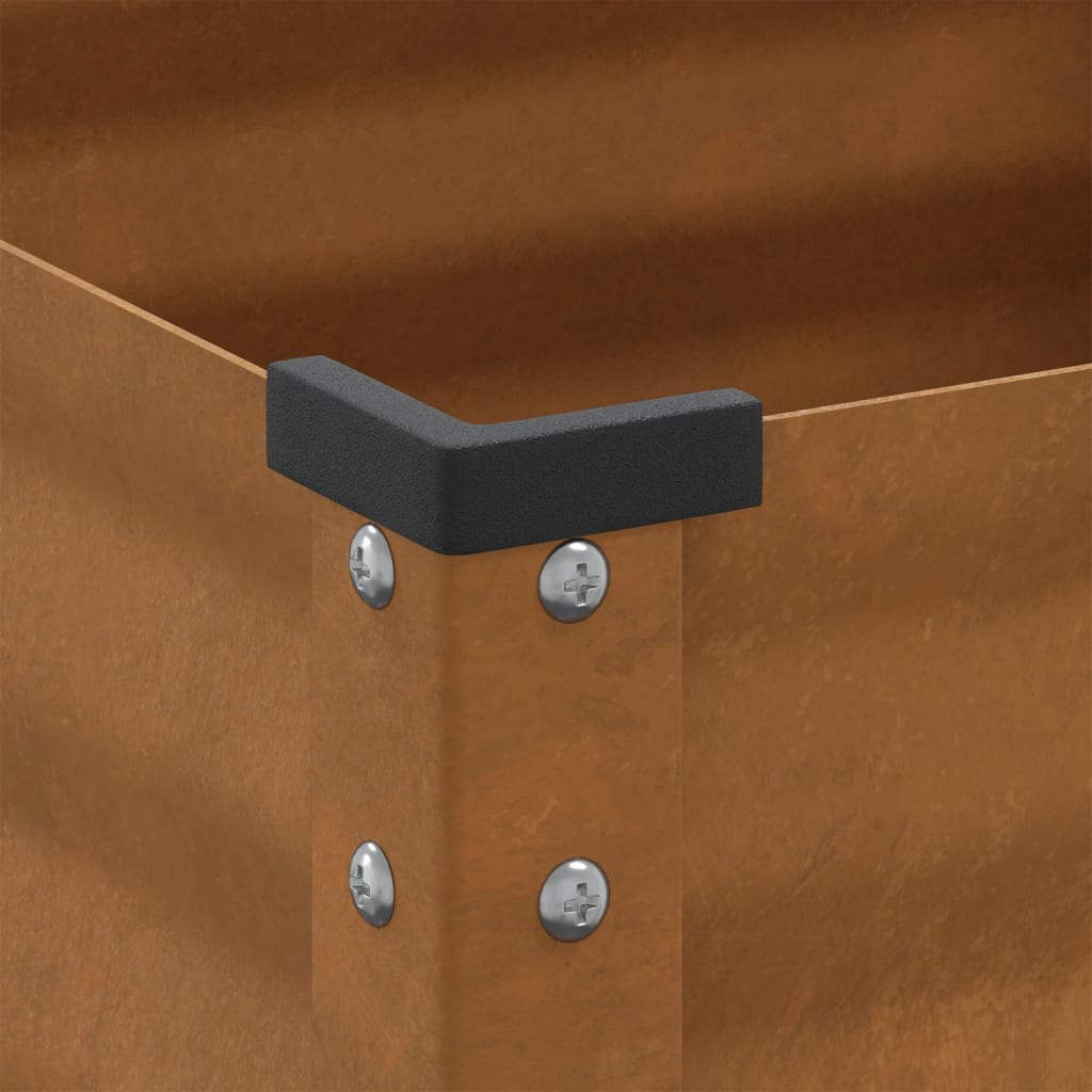 vidaXL Garden Planter 45x45x88 cm Weathering Steel