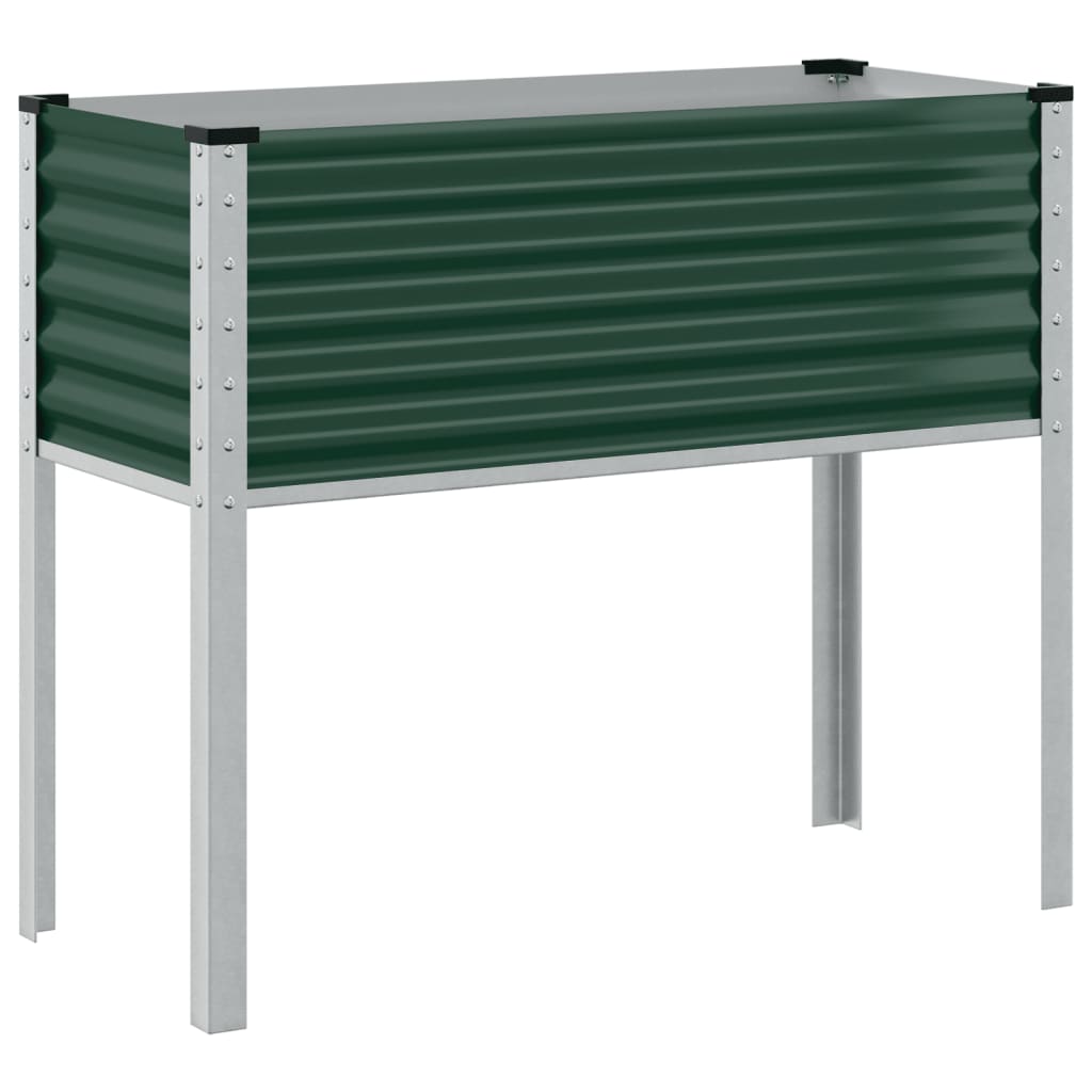 vidaXL Garden Planter Green 100x45x90 cm Steel