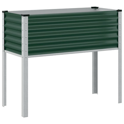 vidaXL Garden Planter Green 100x45x90 cm Steel