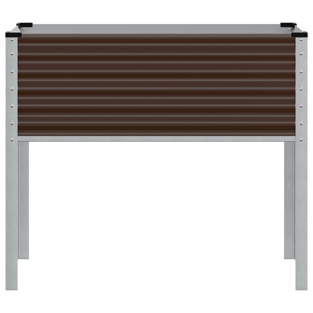 vidaXL Garden Planter Brown 100x45x90 cm Steel