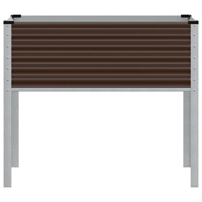 vidaXL Garden Planter Brown 100x45x90 cm Steel