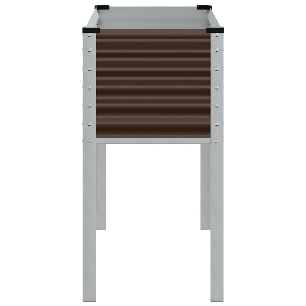 vidaXL Garden Planter Brown 100x45x90 cm Steel