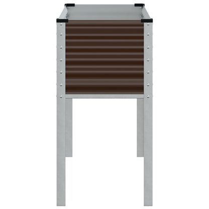 vidaXL Garden Planter Brown 100x45x90 cm Steel