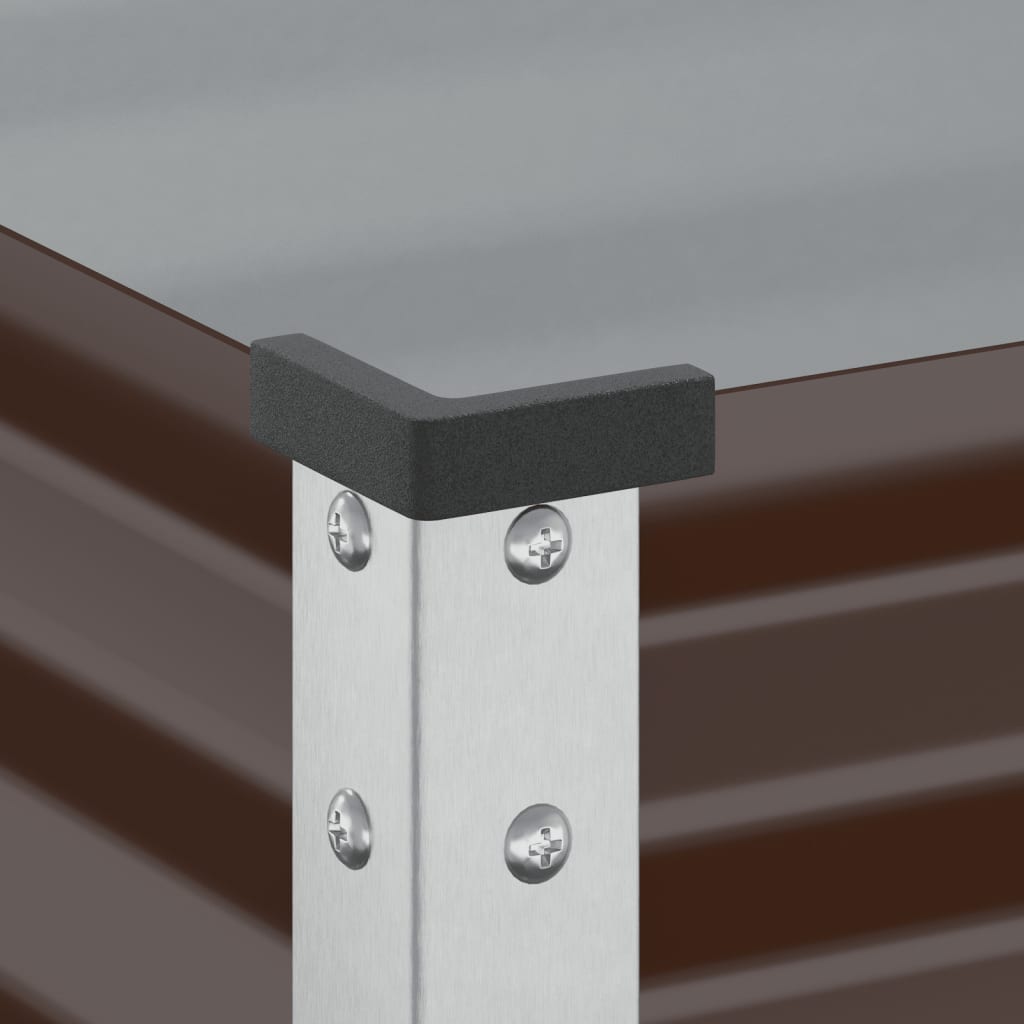 vidaXL Garden Planter Brown 100x45x90 cm Steel