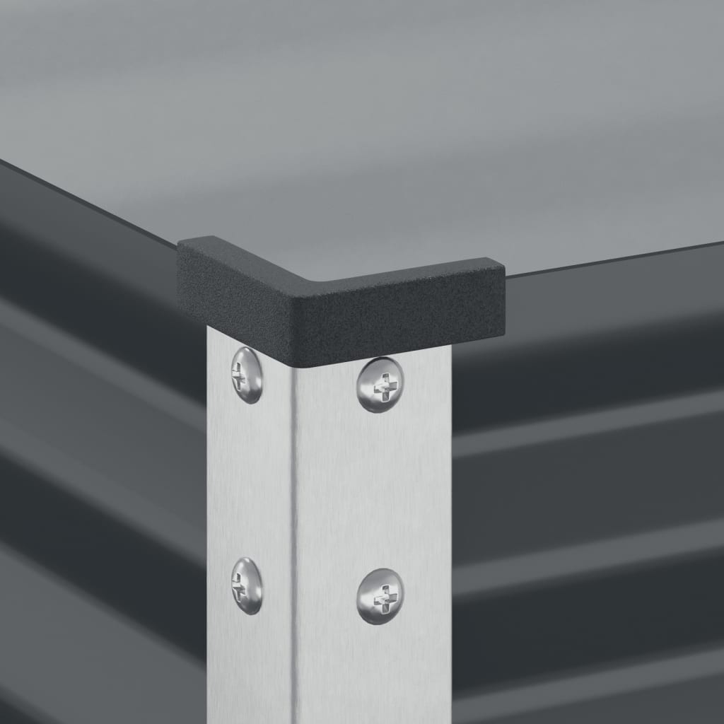 vidaXL Garden Planter Anthracite 100x45x90 cm Steel