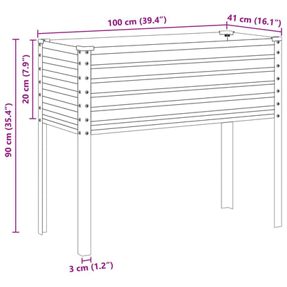vidaXL Garden Planter Anthracite 100x45x90 cm Steel