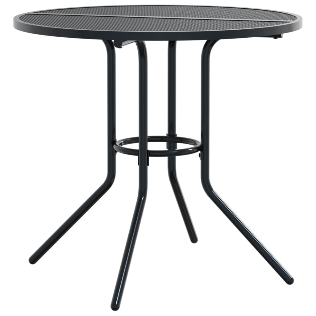 vidaXL Patio Table Round Anthracite Ø80x72,5 cm Powder-coated Steel