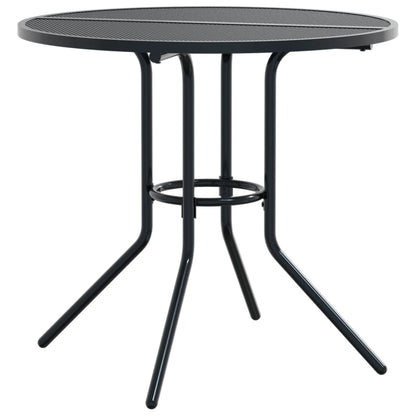 vidaXL Patio Table Round Anthracite Ø80x72,5 cm Powder-coated Steel
