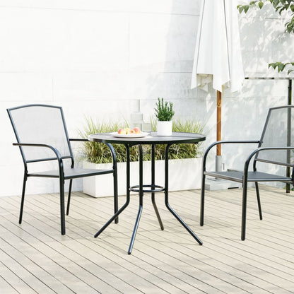 vidaXL Patio Table Round Anthracite Ø80x72.5 cm Powder-coated Steel