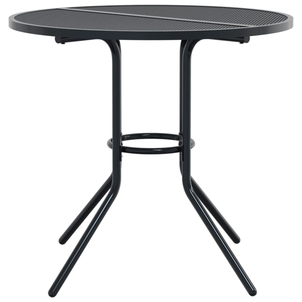 vidaXL Patio Table Round Anthracite Ø80x72,5 cm Powder-coated Steel