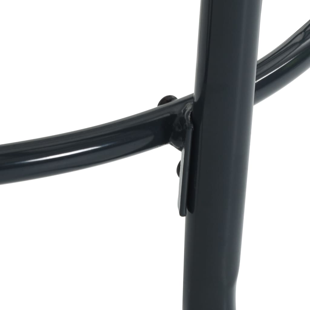 vidaXL Patio Table Round Anthracite Ø80x72.5 cm Powder-coated Steel