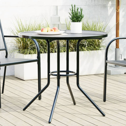 vidaXL Patio Table Round Anthracite Ø80x72,5 cm Powder-coated Steel