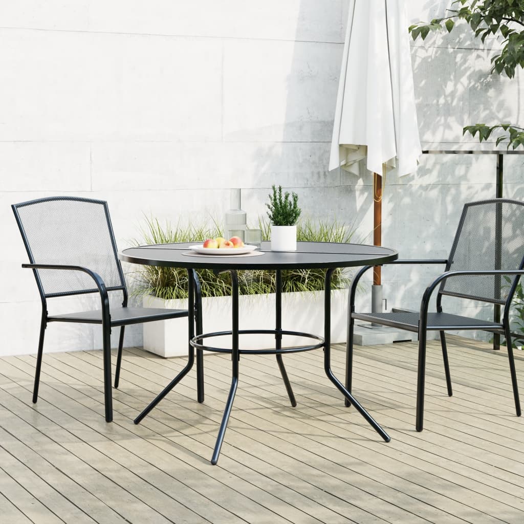 vidaXL Patio Table Round Anthracite Ø110x72,5 cm Powder-coated Steel