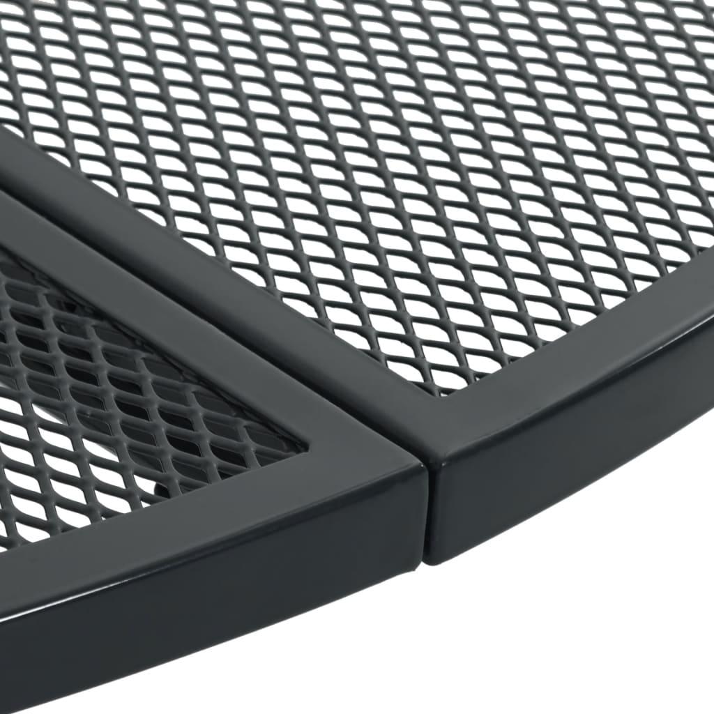 vidaXL Patio Table Round Anthracite Ø110x72,5 cm Powder-coated Steel
