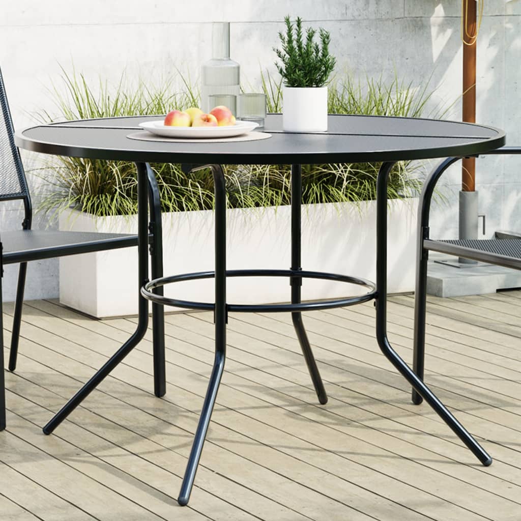 vidaXL Patio Table Round Anthracite Ø110x72.5 cm Powder-coated Steel