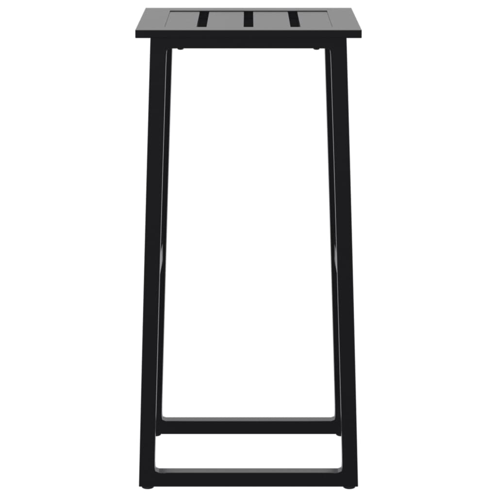 vidaXL Bar Stools 4 pcs Black 38x38x80 cm Powder-coated Steel