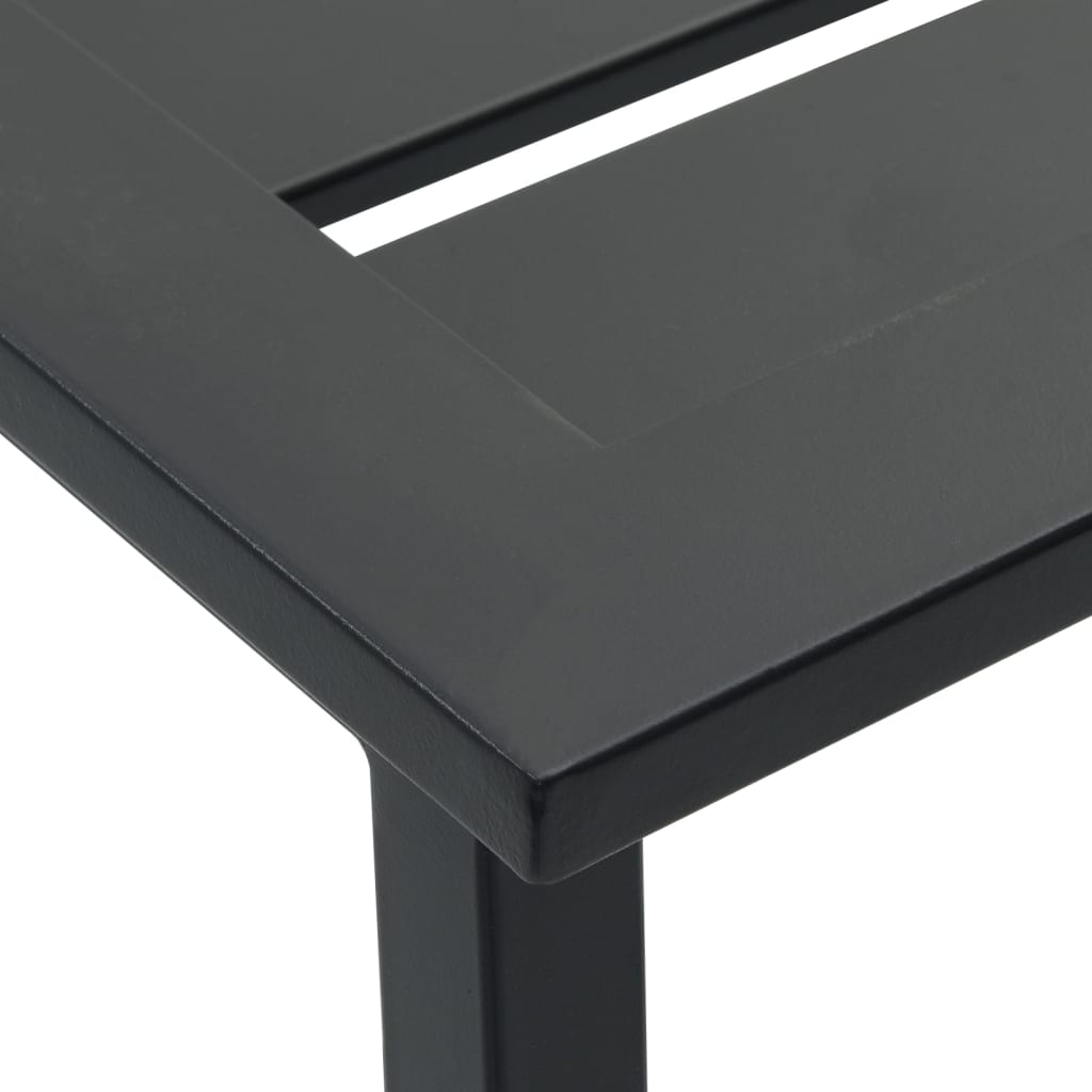 vidaXL Bar Stools 4 pcs Black 38x38x80 cm Powder-coated Steel