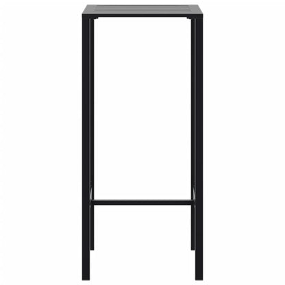 vidaXL Bar Table Black 50x50x110 cm Powder-coated Steel