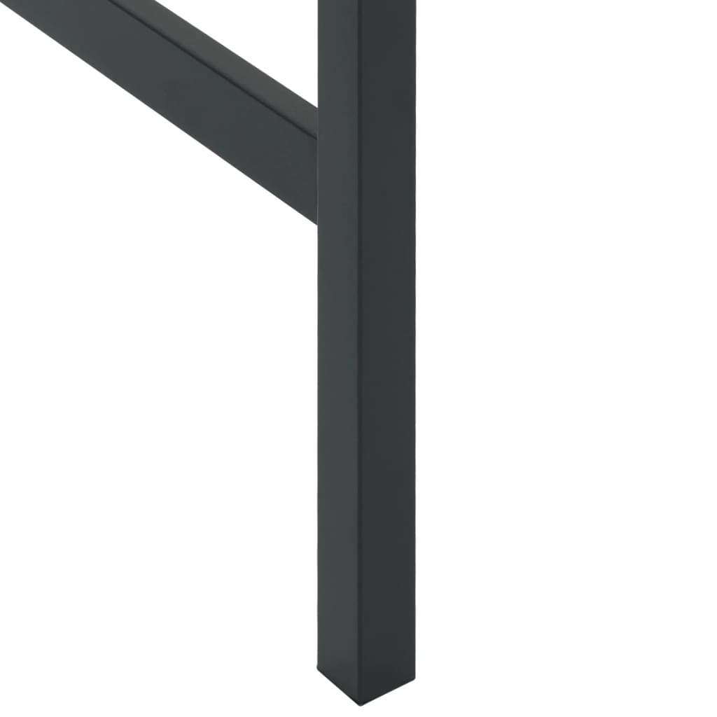 vidaXL Bar Table Black 100x50x110 cm Powder-coated Steel