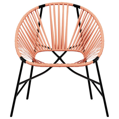 vidaXL Garden Egg Chair Black and Orange Poly Rattan