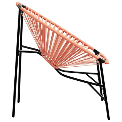 vidaXL Garden Egg Chair Black and Orange Poly Rattan