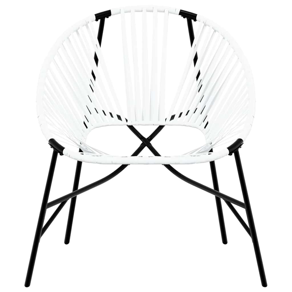 vidaXL Garden Chair Set 3 pcs Black and White Poly Rattan
