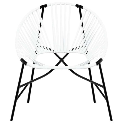 vidaXL Garden Chair Set 3 pcs Black and White Poly Rattan