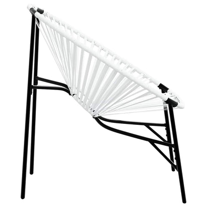 vidaXL Garden Chair Set 3 pcs Black and White Poly Rattan