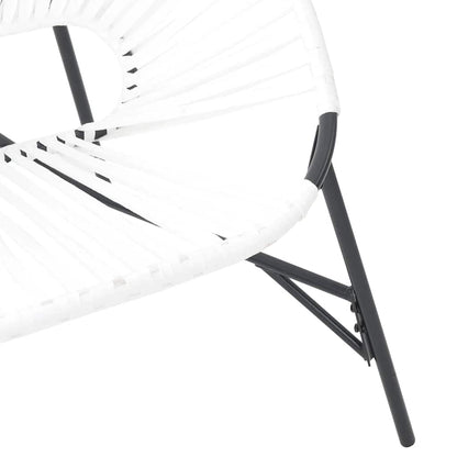 vidaXL Garden Chair Set 3 pcs Black and White Poly Rattan