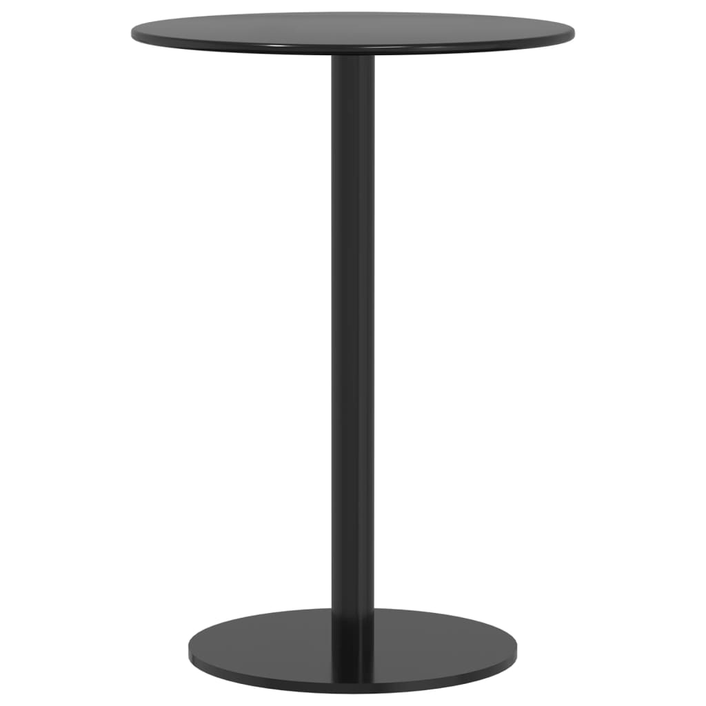 vidaXL Garden Table Round Black Ø50x72 cm Steel
