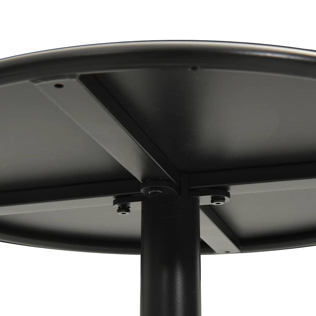 vidaXL Garden Table Round Black Ø60x105 cm Steel