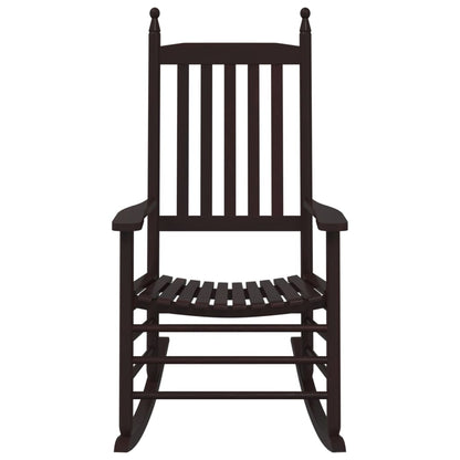 vidaXL Rocking Chairs with Curved Seats 2 pcs Brown Solid Wood Poplar