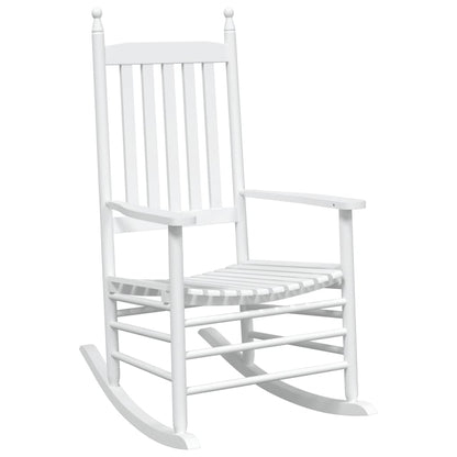 vidaXL Rocking Chairs with Curved Seats 2 pcs White Solid Wood Fir