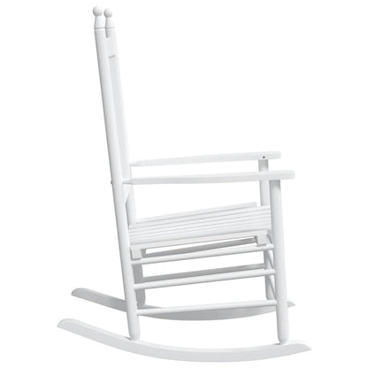 vidaXL Rocking Chairs with Curved Seats 2 pcs White Solid Wood Fir