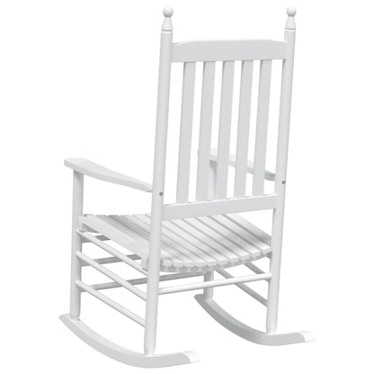 vidaXL Rocking Chairs with Curved Seats 2 pcs White Solid Wood Fir