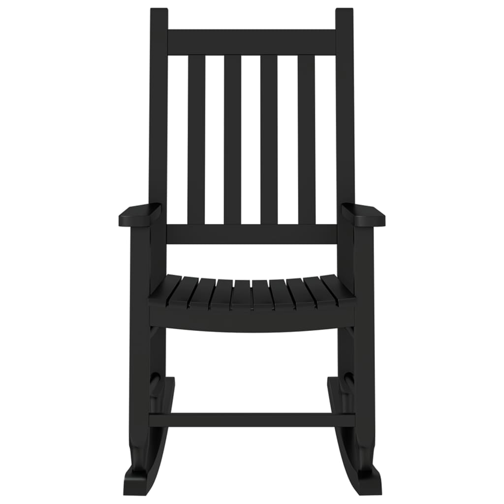 vidaXL Rocking Chairs for Children 2 pcs Black Solid Wood Poplar