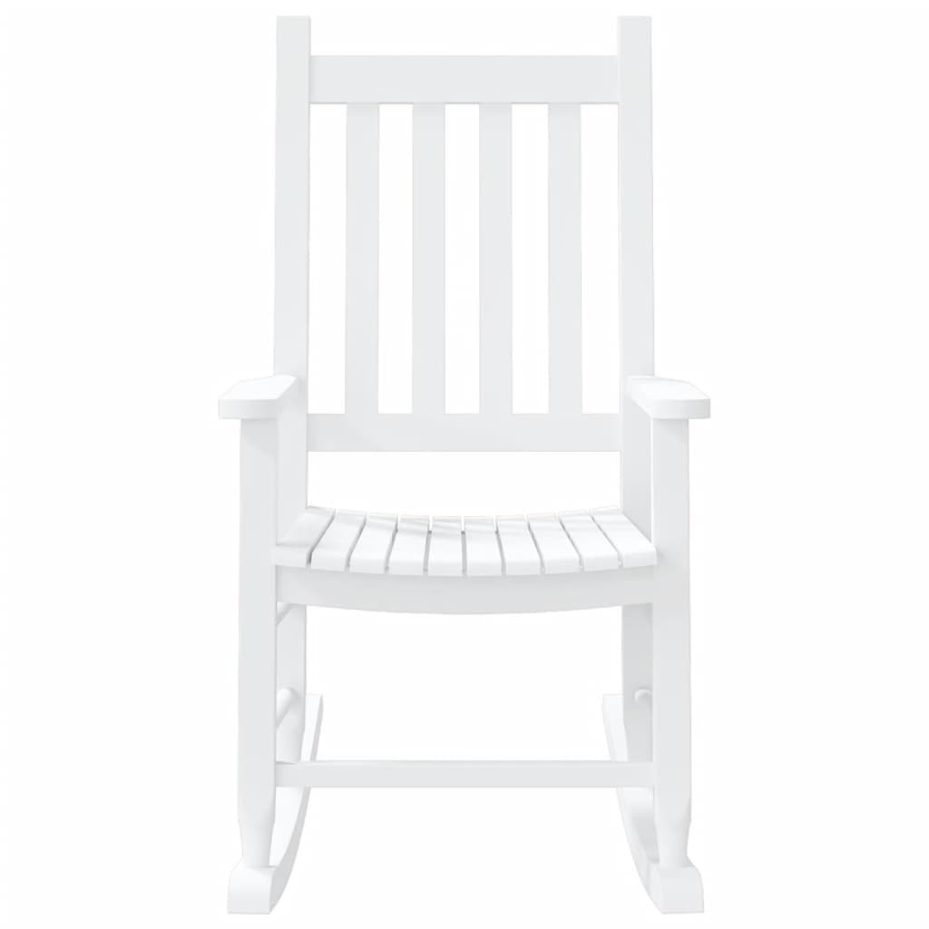 vidaXL Rocking Chairs for Children 2 pcs White Solid Wood Poplar