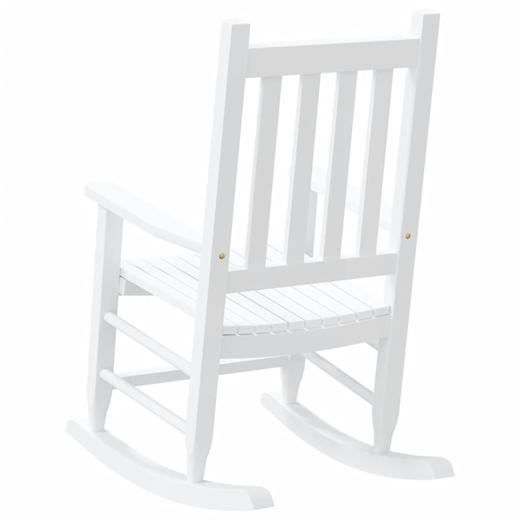 vidaXL Rocking Chairs for Children 2 pcs White Solid Wood Poplar