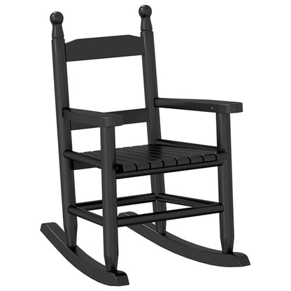 vidaXL Rocking Chairs for Children 2 pcs Black Solid Wood Poplar