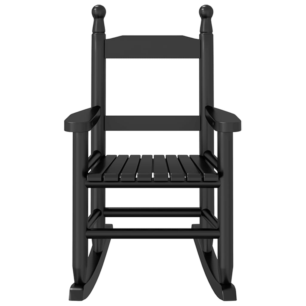 vidaXL Rocking Chairs for Children 2 pcs Black Solid Wood Poplar