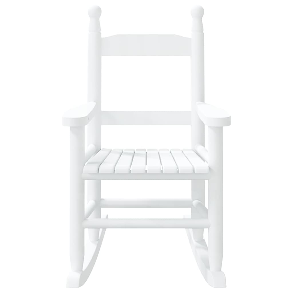 vidaXL Rocking Chairs for Children 2 pcs White Solid Wood Poplar