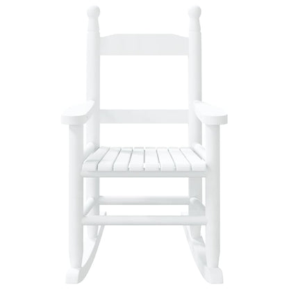 vidaXL Rocking Chairs for Children 2 pcs White Solid Wood Poplar