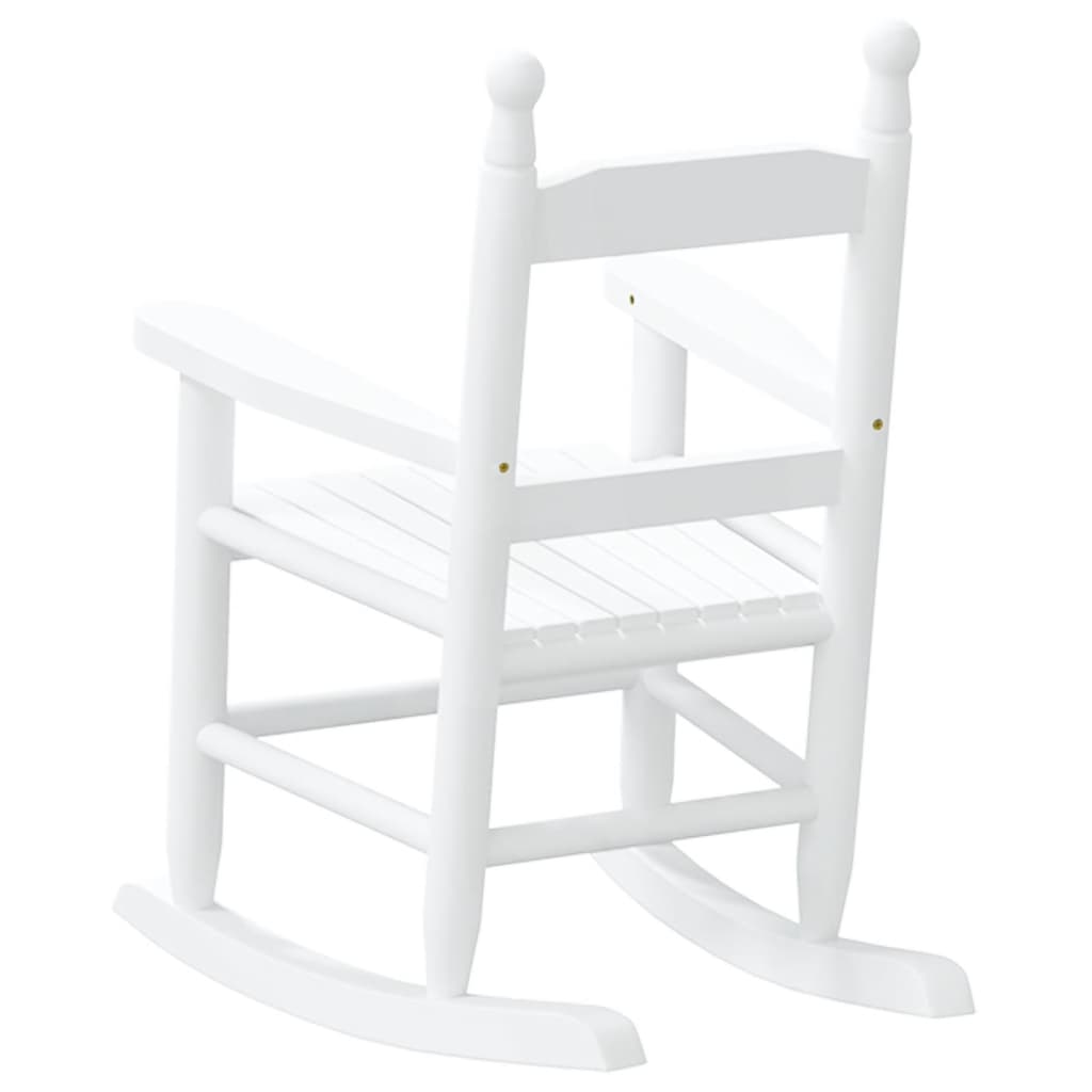 vidaXL Rocking Chairs for Children 2 pcs White Solid Wood Poplar