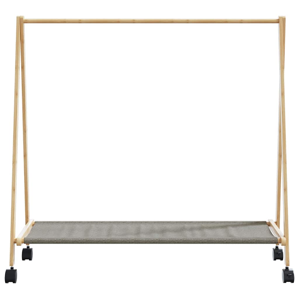 vidaXL Clothes Rack | Bamboo | Varnished Finish | 106 x 34 x 106.5 cm | Foldable