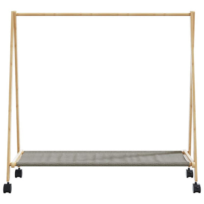 vidaXL Clothes Rack | Bamboo | Varnished Finish | 106 x 34 x 106.5 cm | Foldable