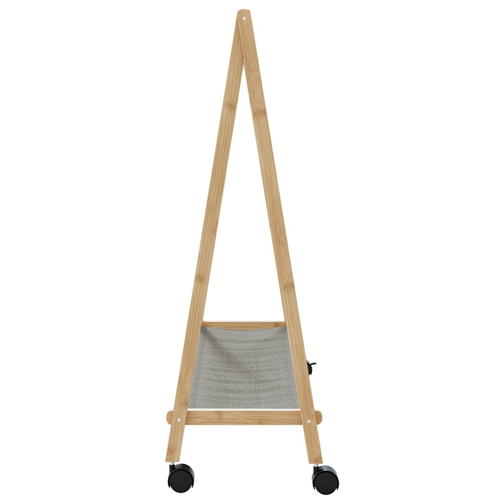 vidaXL Clothes Rack | Bamboo | Varnished Finish | 106 x 34 x 106.5 cm | Foldable