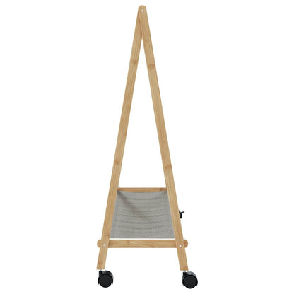vidaXL Clothes Rack | Bamboo | Varnished Finish | 106 x 34 x 106.5 cm | Foldable